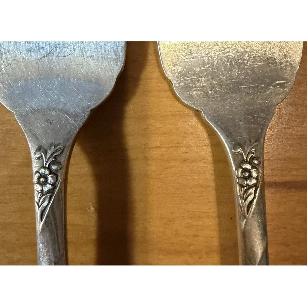 Lot 4 Oneida Community Evening Starsilverplate Salad Forks 6 5/8